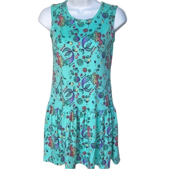 Disney Ariel the mermaid girl’s sleeveless fit and flare knee length dress Lg - Picture 6 of 6